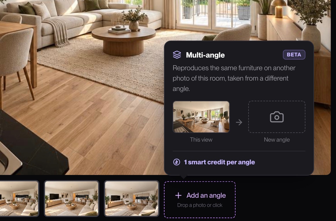 The multi-angle feature inside Gepetto: add an angle to a render